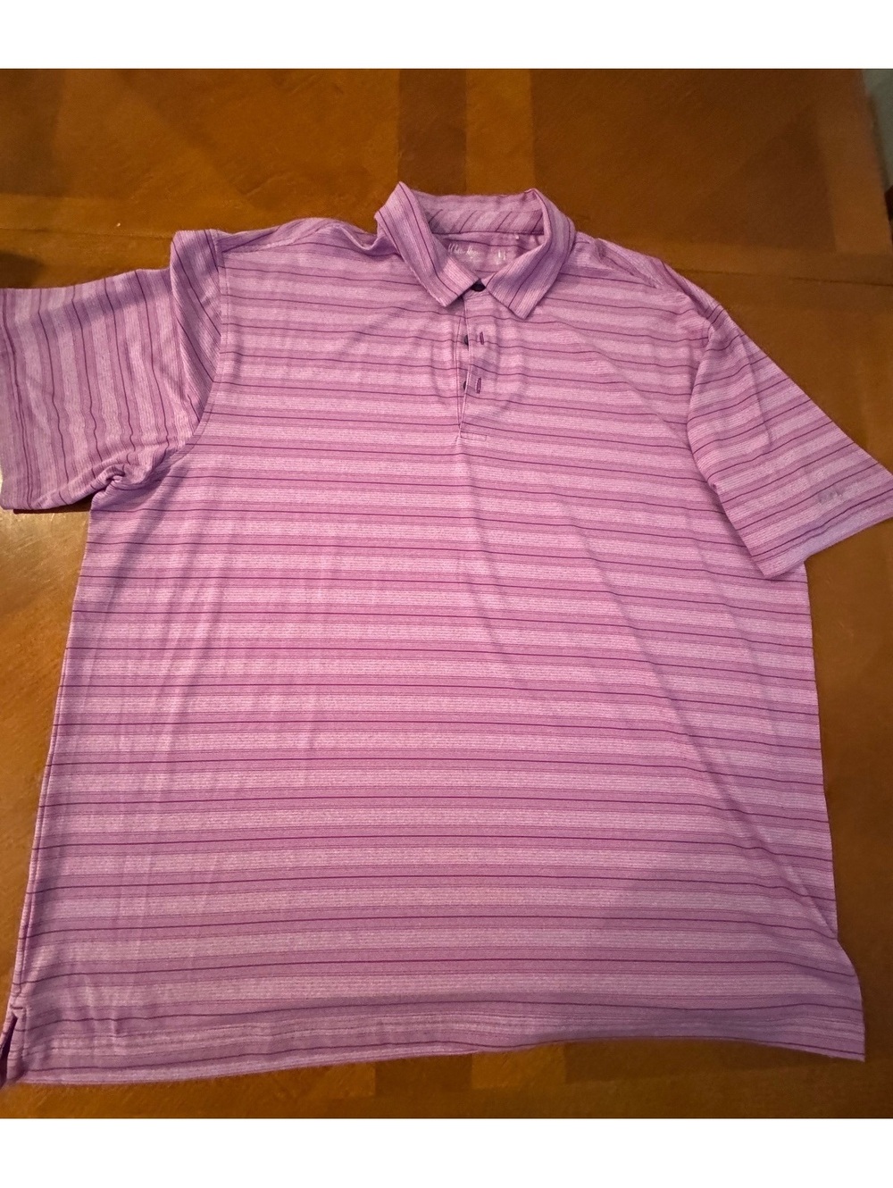 Walter Hagen Purple Striped Golf Polo Shirt Size 11 XXL d516